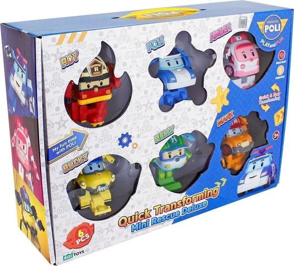 POLI ZR-915 Robocar Poli Quick Transforming Mini Rescue Deluxe Set - Image 1