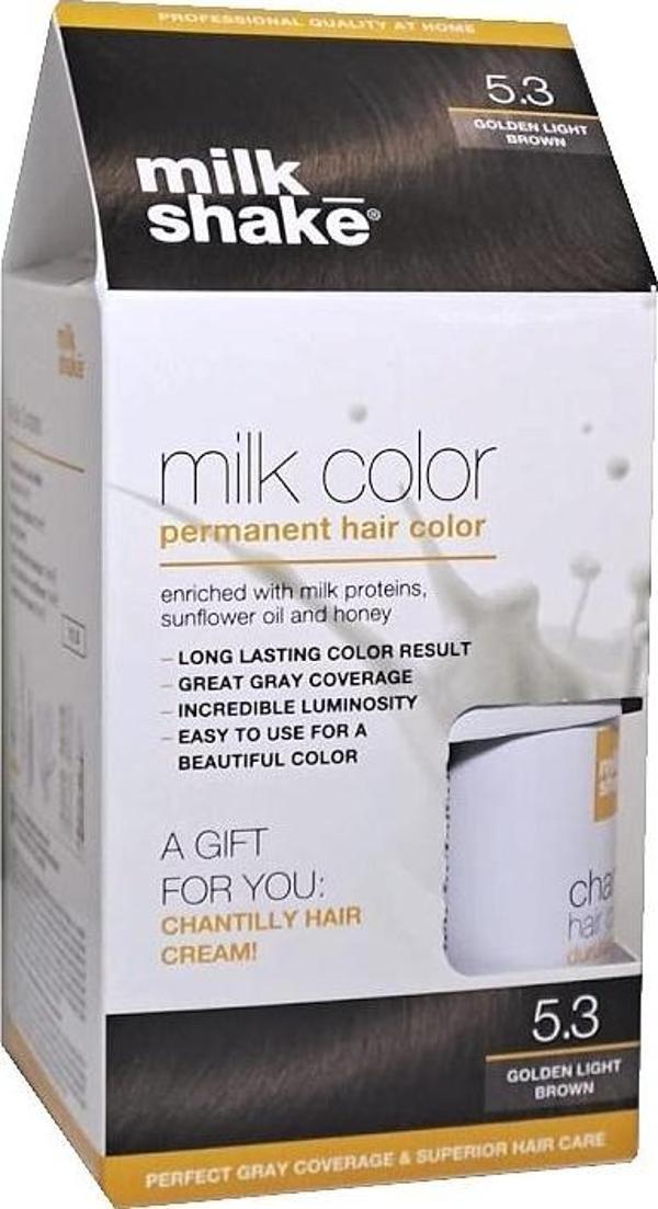 Milk Shake 5.3 Açık Kestane Dore Saç Boyası + Saç Kremi 50 ml Set - Image 1