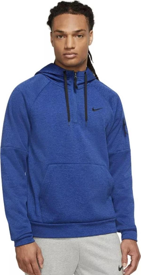 Nike Therma-Fit Erkek Mavi Kapüşonlu Sweatshirt  - Image 1