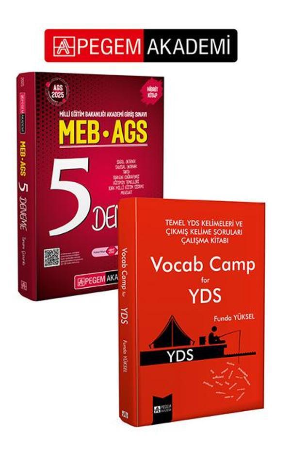 PEGEM AKADEMİ 2025 MEB-AGS Tamamı Çözümlü 5 Deneme + Temel YDS Kelimeleri ve Çıkmış Kelime Soruları  - Pegem Akademi Yayıncılık - Image 1