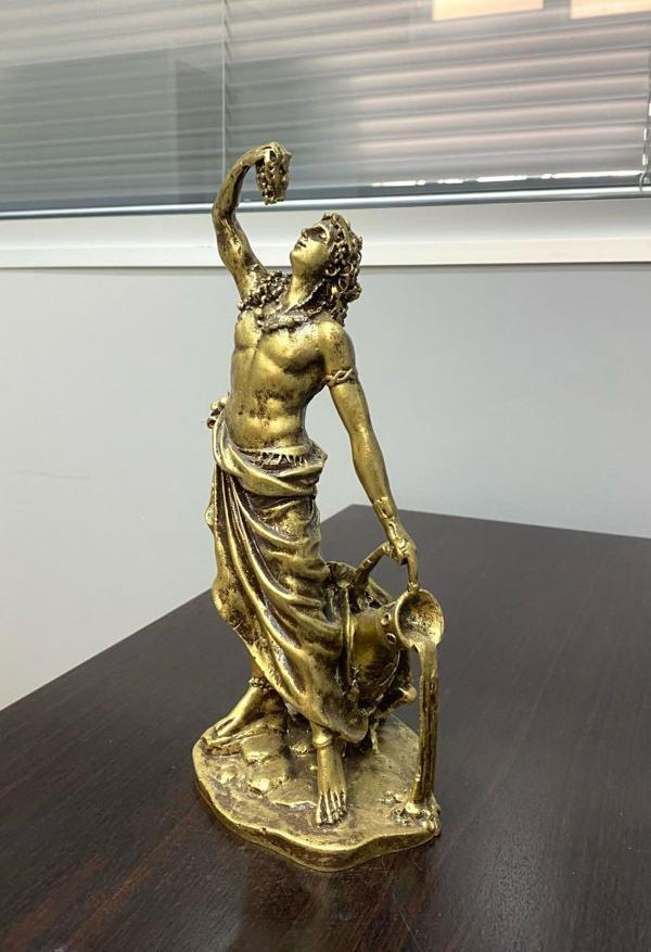 Dekoratif Neşe ve Şarap Tanrısı Dionysos Mitolojik Heykel – Ofis Dekorasyon Ev Dekor Hediyelik Aksesuar 26 cmi  (polyest - Image 1