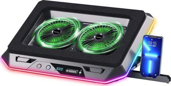 Gaming GT200 10 Rgb Işık Kontrolü,15.6 -17 Inch Hız Kontrolü Laptop Notebook Soğutucu - Image 1