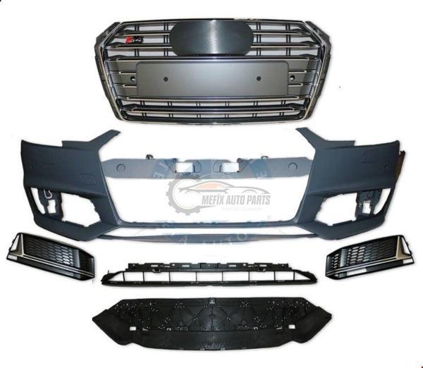 AUDİ - ÖN TAMPON S-LİNE SET ( GRİ PANJURLU ) A4 2017- - 8W0807065K GRİ - Image 1