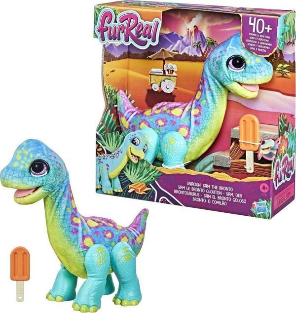 Fur Real Dino Pup Snackin Sam The Bronto İnteraktif Sesli Hareketli Oyuncak - Image 1
