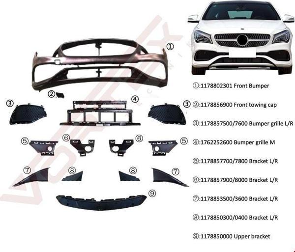 MERCEDES - ÖN TAMPON SET AMG (BRAKET-IZGARA) CLA W117 2016- - 1178802301 - Image 1