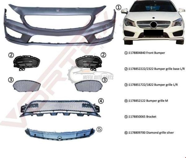 MERCEDES - ÖN TAMPON SET (AMG) CLA W117 2013- - 1178804840set - Image 1