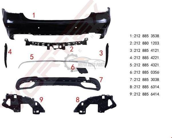 MERCEDES - ARKA TAMPON SET ( AMG ) W212 2013- - 2128853038 / 2128853538 set - Image 1