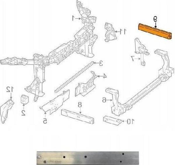 MERCEDES - ÖN PANEL BRAKETİ ( ALÜM. ) SOL W246 / W176 2013- - 2466280129 - Image 1