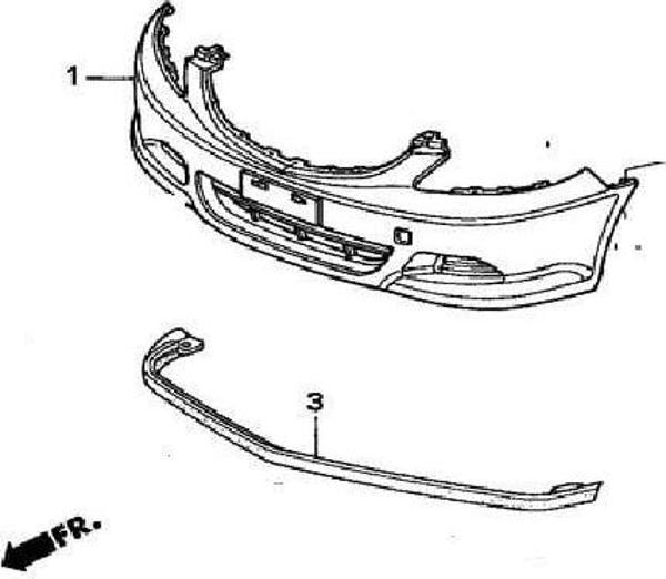HONDA - ÖN TAMPON SPOYLERİ CİTY 2006- - 71110-SEL-T20 - Image 1