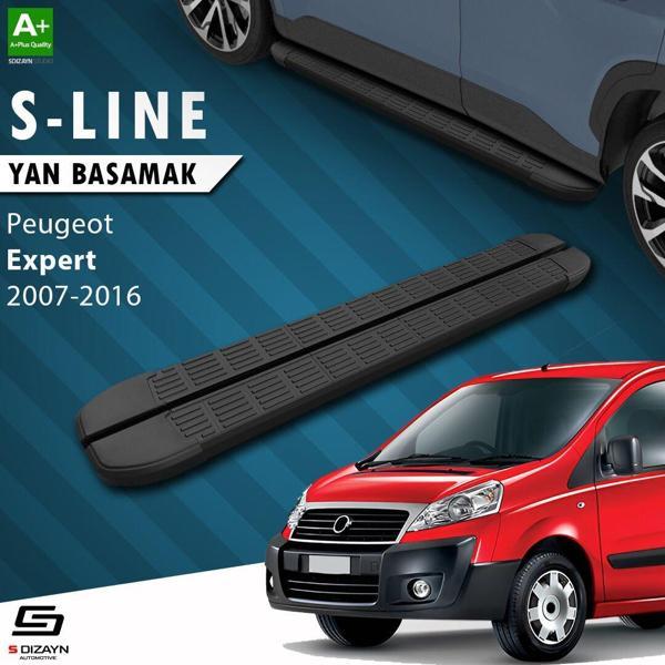 S-Dizayn Peugeot Expert 2 Kısa Şase S-Line Siyah Yan Basamak 213 Cm 2007-2016 - Image 1