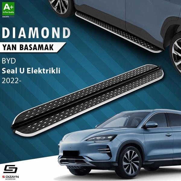 S-Dizayn BYD Seal U Elektrikli Diamond Krom Krom Yan Basamak 193 Cm 2022 Üzeri A+ Kalite - Image 1