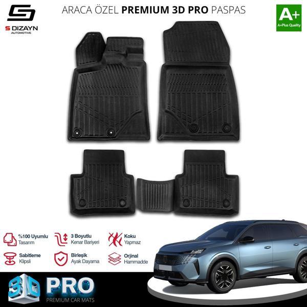 S-Dizayn Peugeot 5008 Hybrid 3D Pro Havuzlu Paspas 2024 Üzeri A+ Kalite - Image 1