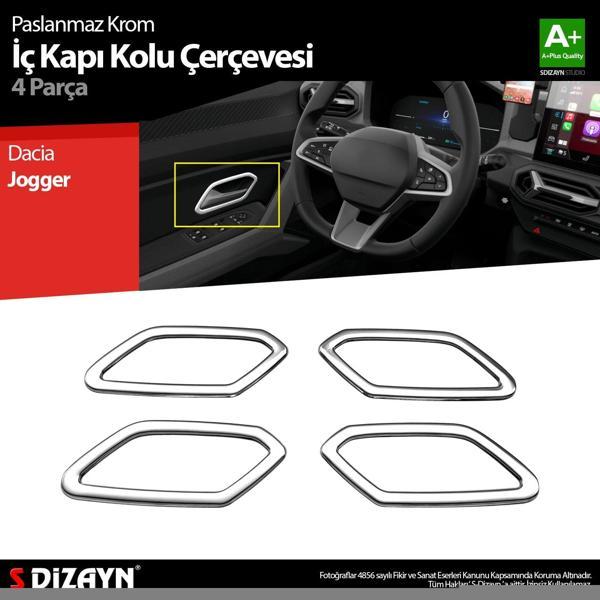 S-Dizayn Dacia Jogger Krom İç Kapı Kolu Çerçevesi 4 Prç 2022 Üzeri A+ Kalite - Image 1