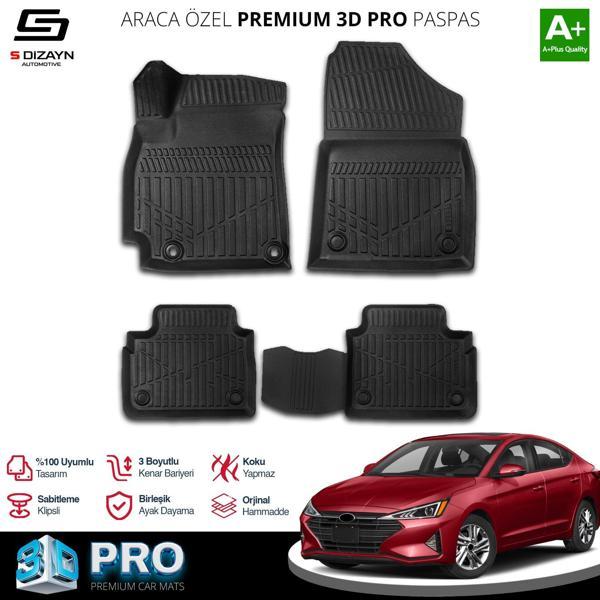 S-Dizayn Hyundai Elantra 3D Pro Havuzlu Paspas 2020 Üzeri A+ Kalite - Image 1