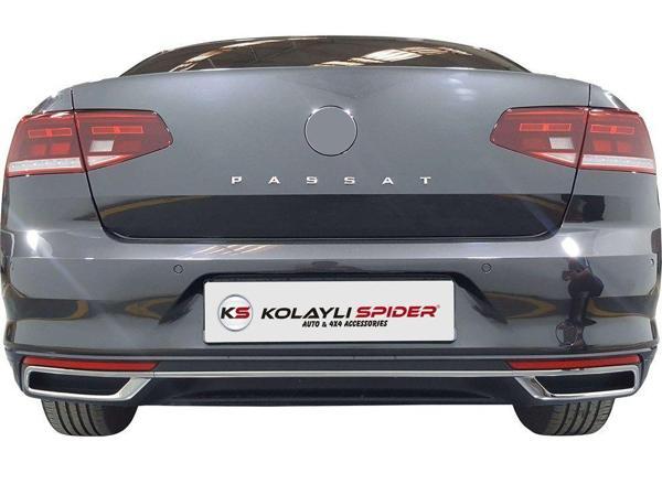 VW Passat B8.5 Egzoz Çıkışı 3 Prç Krom 2019 ve Sonrası - Image 1