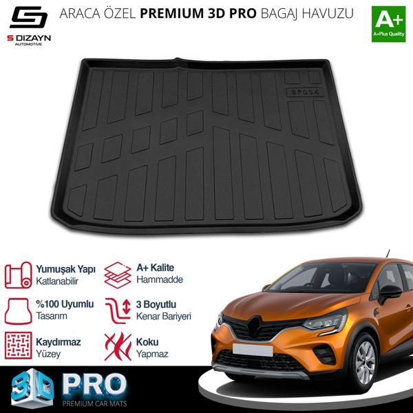 S-Dizayn Renault Captur 3D Pro Bagaj Havuzu 2019 Üzeri A+ Kalite - Image 1