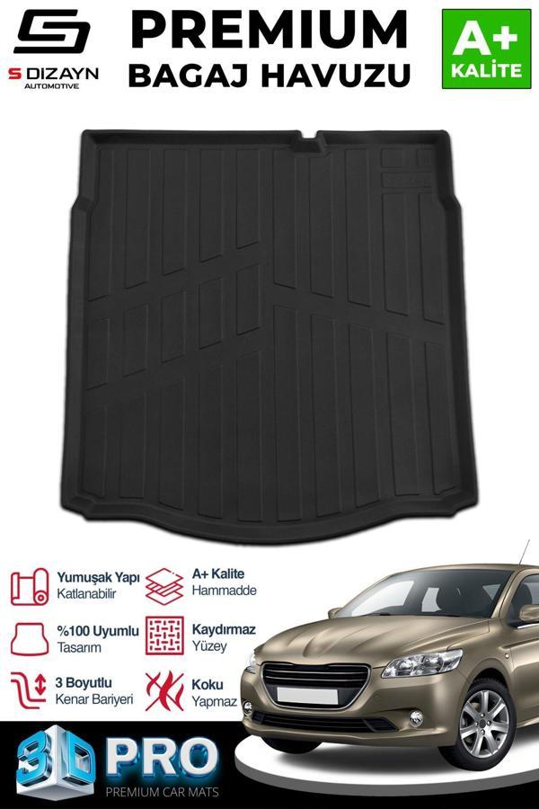 S-Dizayn Peugeot 301 3D Pro Bagaj Havuzu 2012 Üzeri A+ Kalite - Image 1