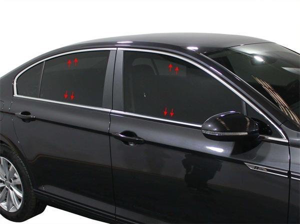 VW Passat B8.5 Cam Çerçevesi 8 Prç Krom 2019 ve Sonrası - Image 1