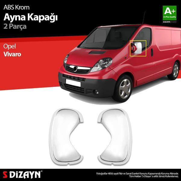 S-Dizayn Opel Vivaro ABS Krom Ayna Kapağı 2 Prç 2010-2014 - Image 1
