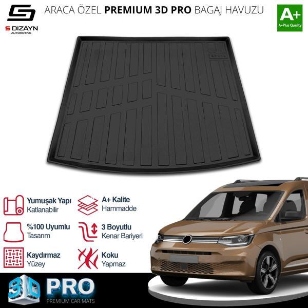 S-Dizayn VW Caddy 3D Pro Bagaj Havuzu 2020 Üzeri A+ Kalite - Image 1