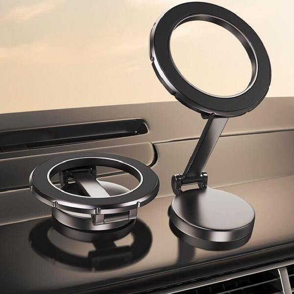 Metal ayarlı mıknatıslı 360 derece telefon tutacağı- nikel / SYTE207 - Image 1