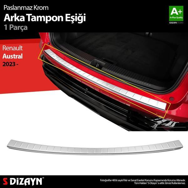S-Dizayn Renault Austral Krom Arka Tampon Eşiği 2023 Üzeri A+ Kalite - Image 1