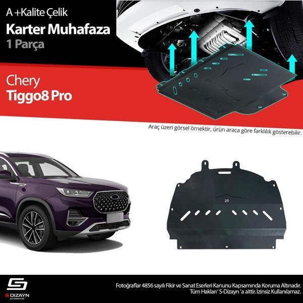 S-Dizayn Chery Tiggo 8 Pro Çelik Karter Muhafaza 2022 Üzeri A+ Kalite - Image 1