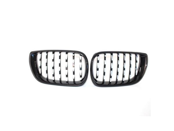 Bmw 3 Uyumlu Serisi 2002-2004 E46 Diamond Panjur (Böbrek) Piano Black Çerçeve - Image 1