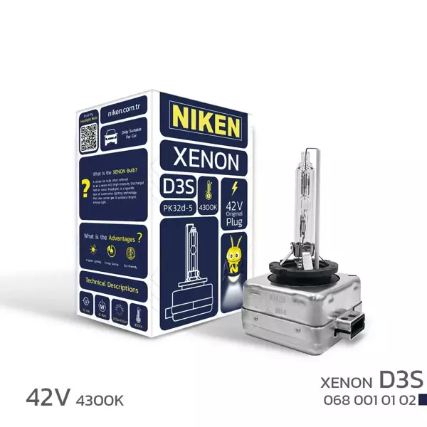 NIKEN D3S XENON FAR AMPULU 42V 35W PK32d-5 4300K - Image 1
