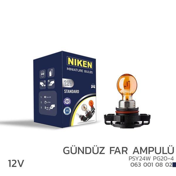 Niken 12V PSY24W Gündüz Far Ampulü (PG20-4)AMB 10’Lu - Image 1