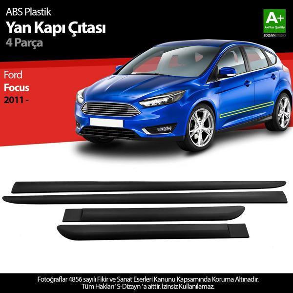 S-Dizayn Ford Focus ABS Plastik Yan Kapı Koruma Çıtası 2011 Üzeri A+ Kalite - Image 1