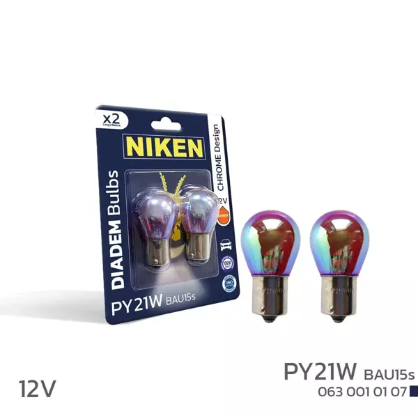 NIKEN 12V 93 DIADEM AMPUL (PY21W) AMBER BAU15s 2Lİ - Image 1