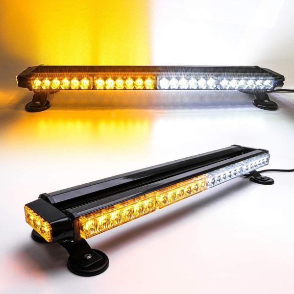 Çakar lamba çift taraflı 54 led sarı-beyaz 12-24v/ LAPA526 - Image 1