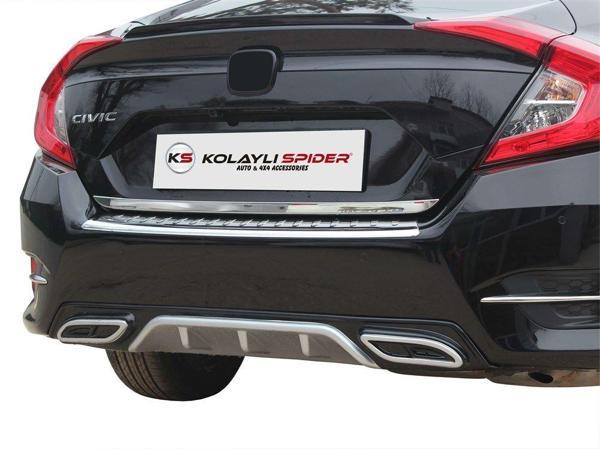 Honda Civic 10 Arka Orta Tampon (Difüzör) Fiber 2016 ve Sonrası - Image 1