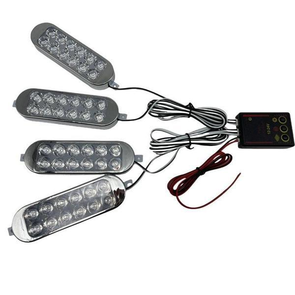 Çakar lamba 4'lü set kumandalı kırmızı-mavi 12-50v / LAPA213 - Image 1