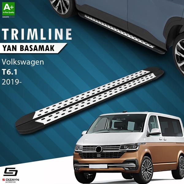 S-Dizayn VW Transporter T6.1 Uzun Şase TrimLine Gri Yan Basamak 255 Cm 2019-2025 - Image 1