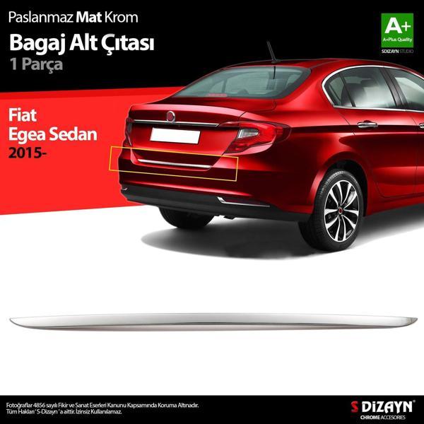 S-Dizayn Fiat Egea SD Krom Bagaj Alt Çıtası 2015 Üzeri A+ Kalite (Mat Krom) - Image 1