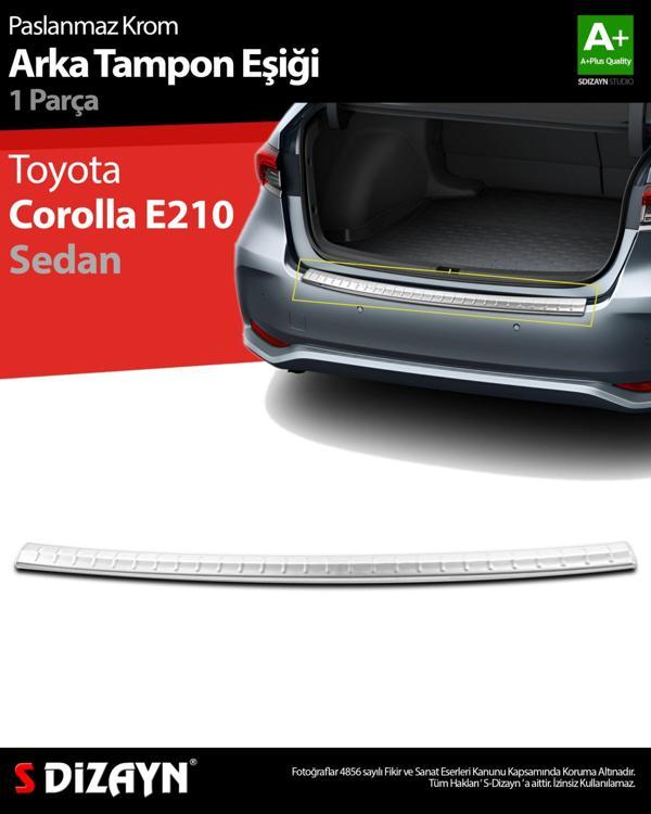 S-Dizayn Toyota Corolla Krom Arka Tampon Eşiği 2019 Üzeri - Image 1