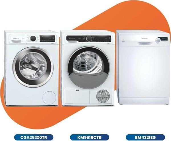 Profilo 3'Lü Beyaz Eşya Seti ( Cga252Z0Tr Çamaşır Mak., Km961Rctr Kurutma Mak, Bm4321Eg Bulaşık Mak) - Image 1