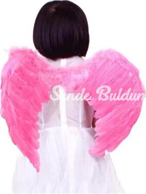 NessiWorld Pembe Renk Bebek Boy Küçük Melek Kanadı 40X55 cm - Image 1