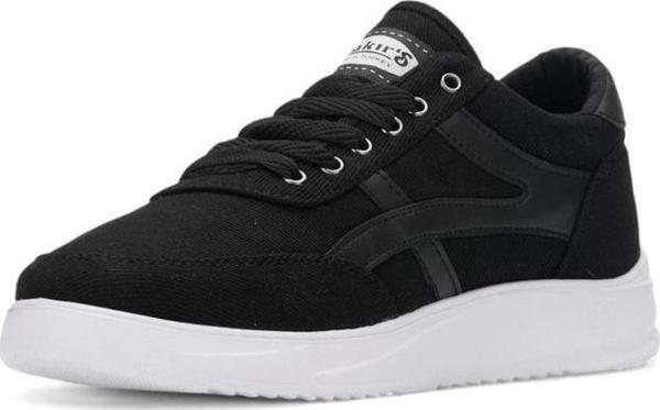 Dakırs 2004-25 Keten Anatomik Casual Erkek Ayakkabı Siyah Beyaz - Image 1