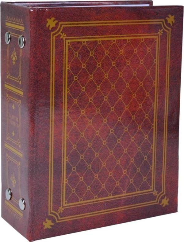 100'lük 10x15cm Deri Görünümlü Bordo Fotoğraf Albümü - Image 1