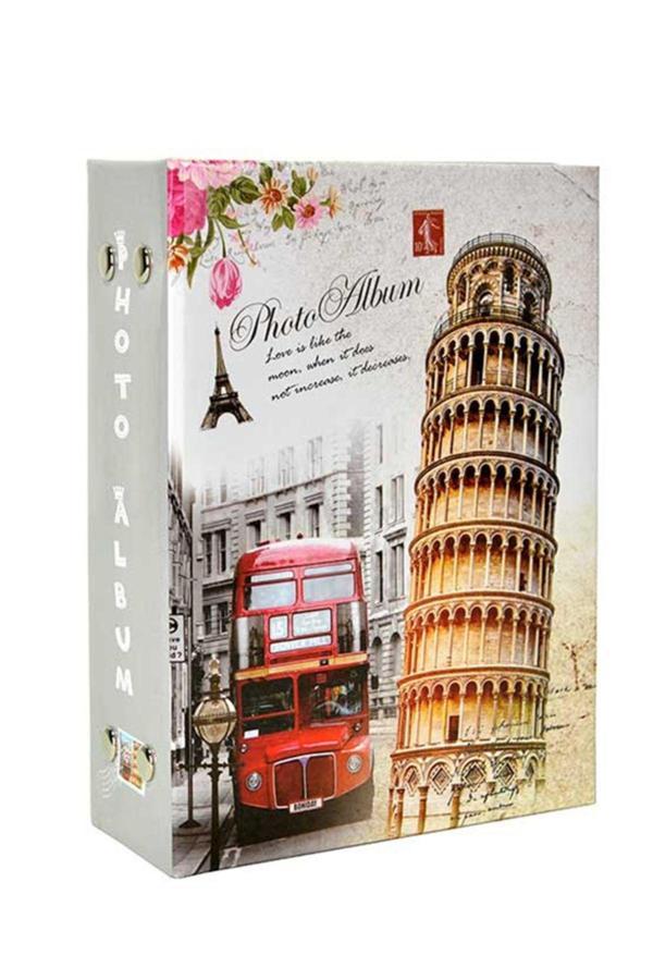 Renkli Desenli 96'lık 10x15cm. Fotoğraf Albümü Pisa Kulesi - Image 1