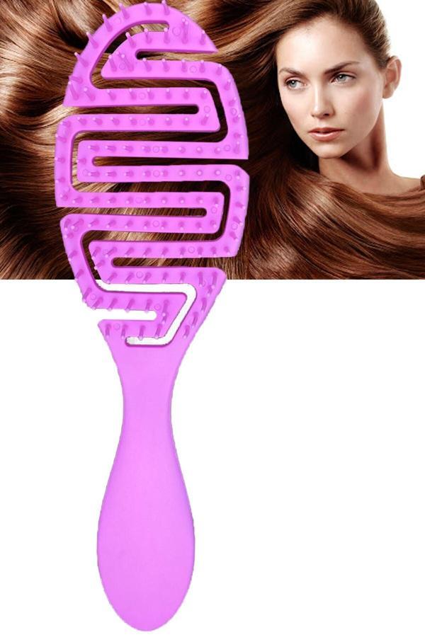 Mobee Plastik Bükülebilir Saç Tarağı Hafif Acıtmaz Saç Tarama Pembe - Image 1