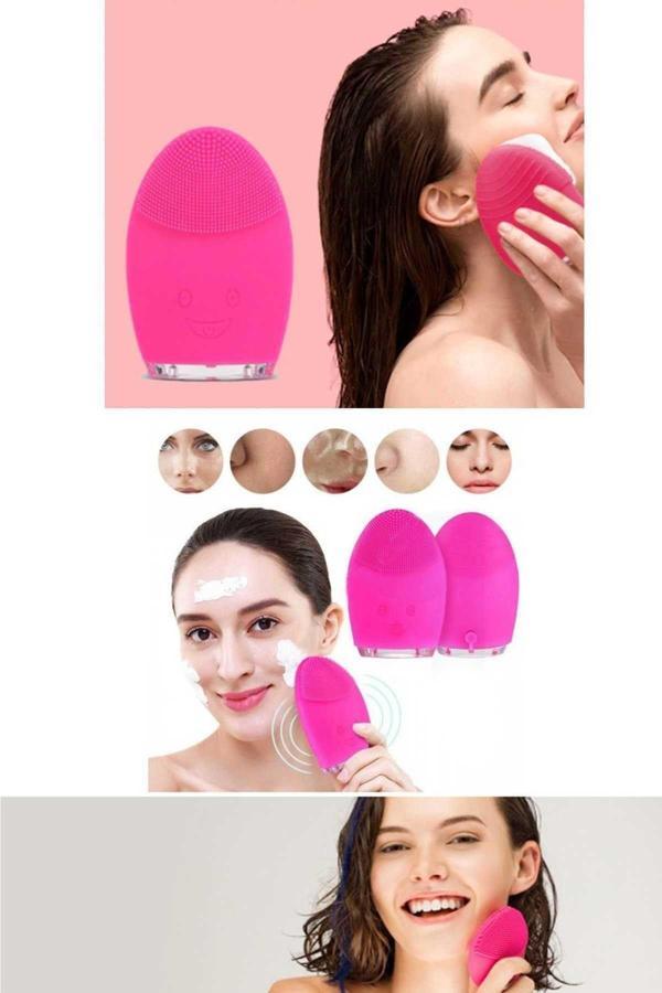 Mobee Silikon Şarjlı Yüz Masaj Ve Cilt Temizleme Fırçası Masaj Aleti - Image 1