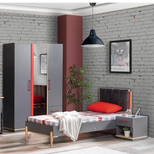 Antre Genç Odası - 3 Kapılı Dolap, Karyola, Komodin - Image 1
