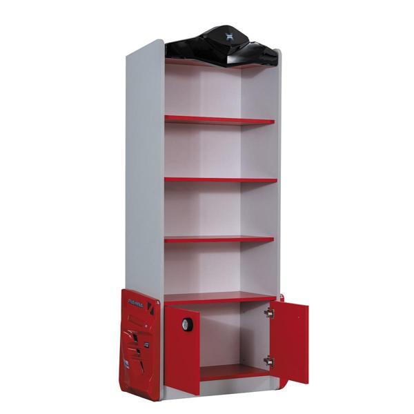 Kitaplık, Sports Arabalı Yatak Uyumlu Kitaplık - Kırmızı - Image 1