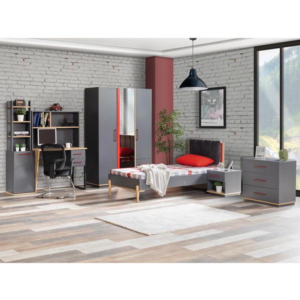 Antre Genç Odası - 3 Kapılı Dolap, Karyola, Komodin, Masa, Şifonyer - Image 1