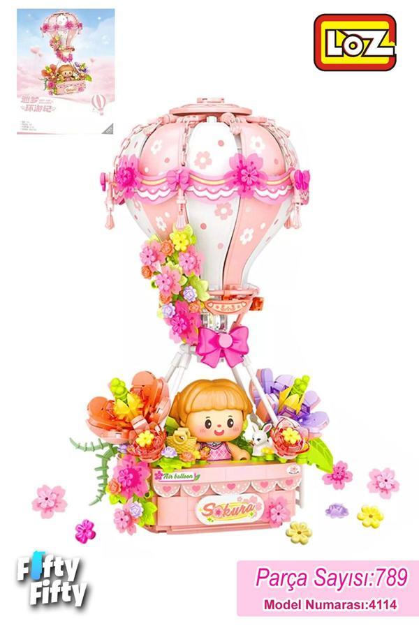 LOZ Creative Serisi Pembe Hava Balonu 750 Parça Oyuncak Yapım Seti FFLZ-4114 - Image 1