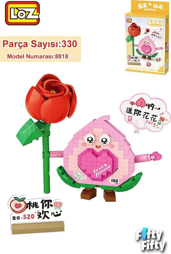 LOZ Micro Block Serisi Sevimli Çiçek 330 Parça Oyuncak Yapım Seti FFLZ-8818 - Image 1